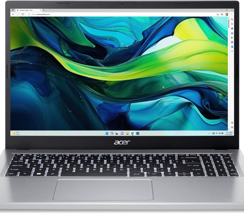Лаптоп Acer Aspire Go 15 AG15-32P-362S - 15.6" FHD IPS, Intel Core 3 N355, 2x8GB DDR5, 512GB SSD, Free DOS