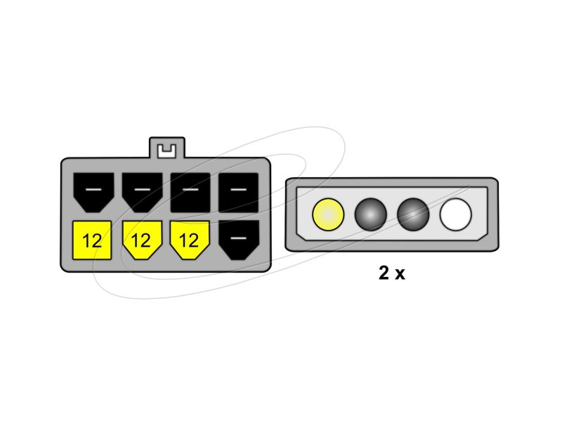 Delock Кабел PCI Express захранване 8 pin към 2 x 5¼“  за видео-карти, 12V, 15 см,  82397 - Image 2