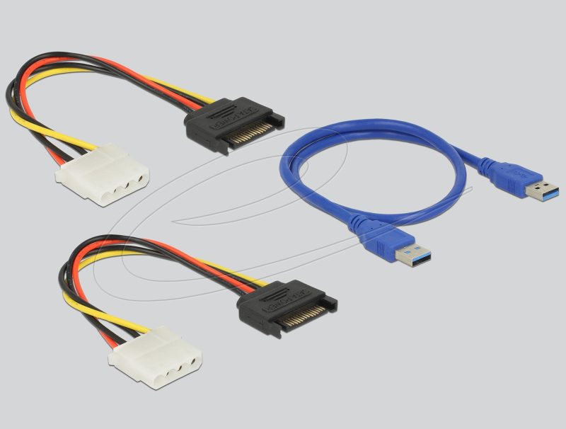 Конвертор Delock Riser Card PCI Express x1 > 4 x PCIe x16 with 60 cm USB cable - Image 3