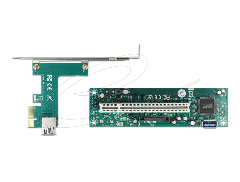 Delock Riser card PCI Express Card x 1 към 1 x PCI 32 Bit Slot с кабел 60 cm - Image 3