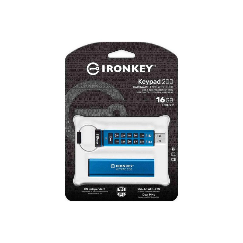 USB памет KINGSTON IronKey Keypad 200 - 16GB XTS-AES 256-bit - Image 3