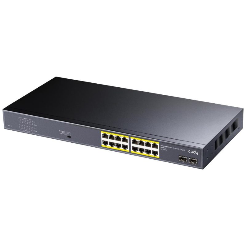 Суич Cudy GS1020PS2, 16 x Gigabit PoE, 2 x Gigabit SFP - Image 2