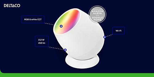 Смарт RGB лампа Deltaco wake-up light, USB-C - Image 7