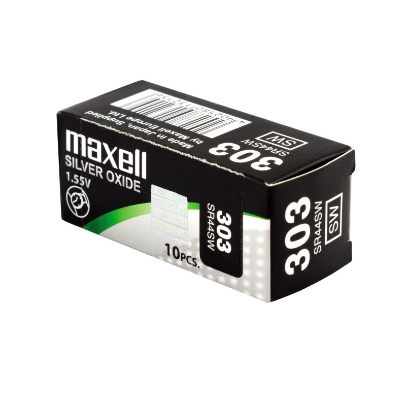 Бутонна батерия сребърна MAXELL SR44 SW/357/   1.55V - Image 3