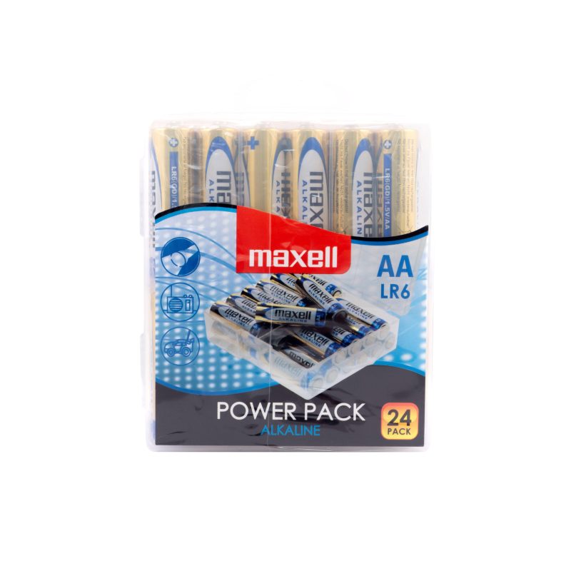 Алкални батерии MAXELL LR6 1,5V AA 24 бр. блистер PVC case - Image 2