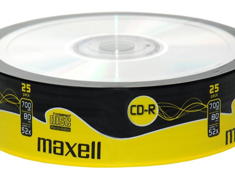 CD-R80 MAXELL, 700MB, 52x, 25 бр
