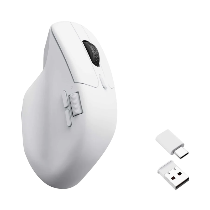 Геймърска Безжична мишка Keychron M6 1000Hz, Matte White - Image 2