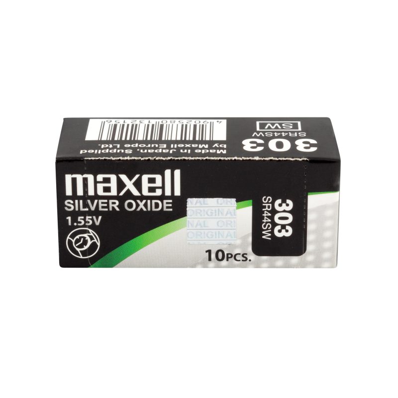 Бутонна батерия сребърна MAXELL SR44 SW/357/   1.55V - Image 2