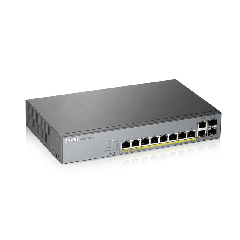 Суич ZyXEL GS1350-12HP, 12-портов, Gigabit, Управляем, PoE 130W - Image 4