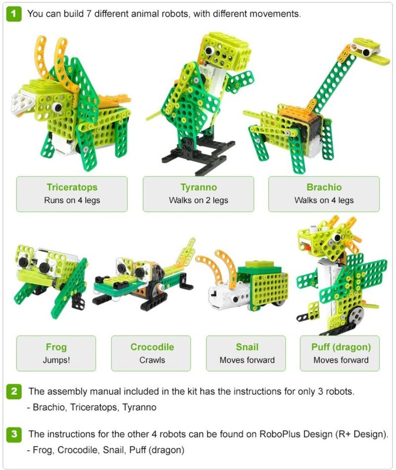 Комплект за роботика Robotis PLAY 300 DINOs - Image 11