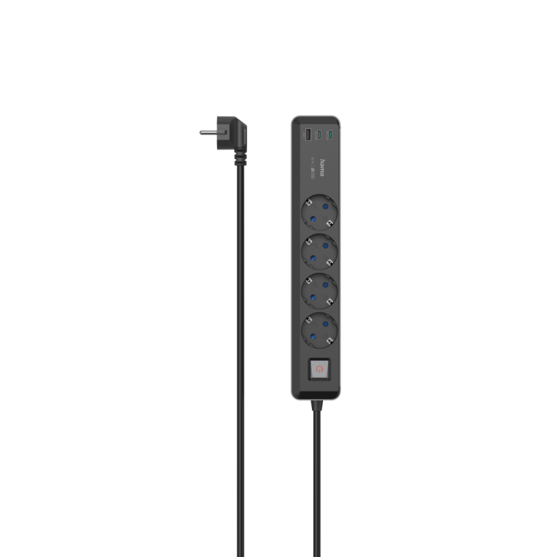 Разклонител, 4-гнезда, USB-C/A 65 W, PD, HAMA-223189 - Image 2