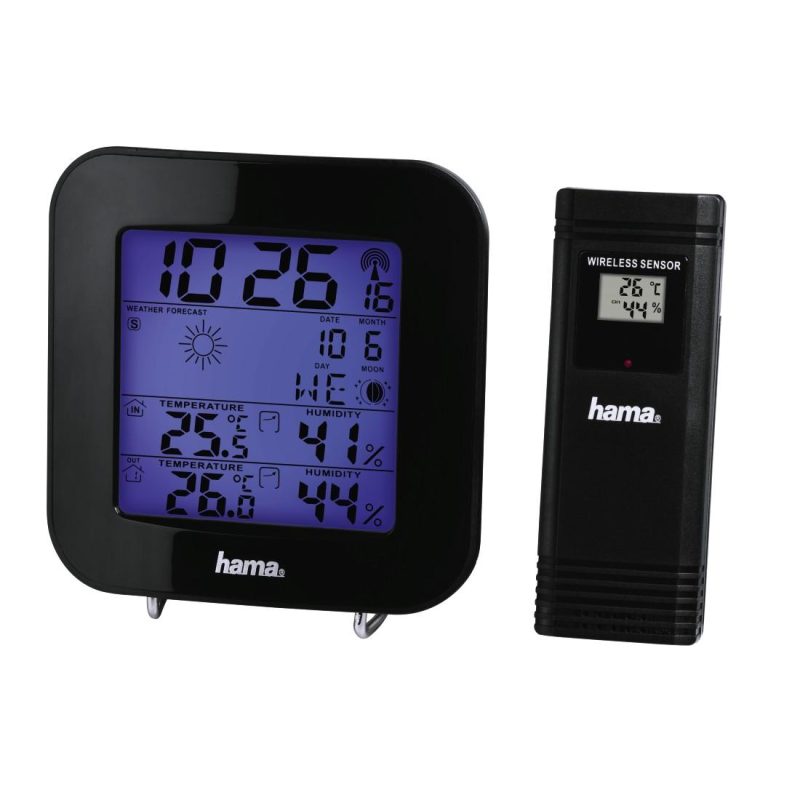 Електронна метеостанция HAMA EWS-200, Прогноза за времето, Черен - Image 2