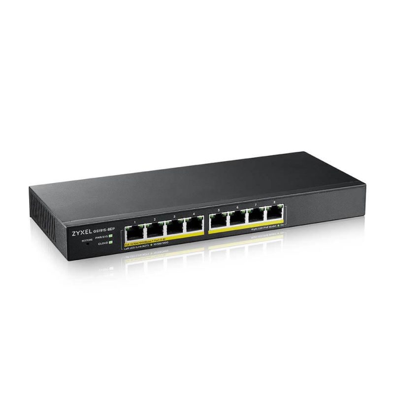 Суич ZyXEL GS1915-8EP, 8-портов, Gigabit, Управляем, PoE - Image 2