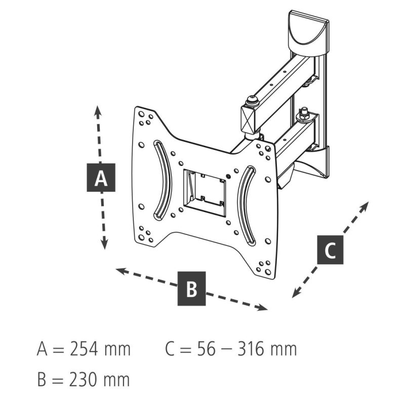 Стенна стойка за TV, Fullmotion, 122 cm (48"), 220822 - Image 13