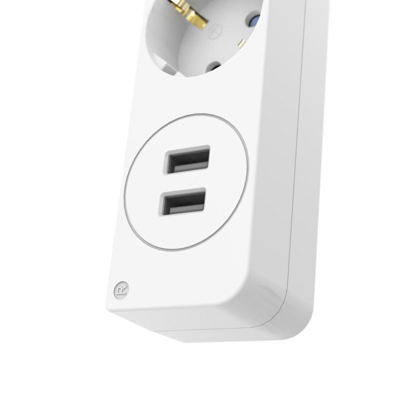 Разклонител HAMA USB 3.4A, 5 гнезда, 2x USB, 3400mA, 223183 - Image 6