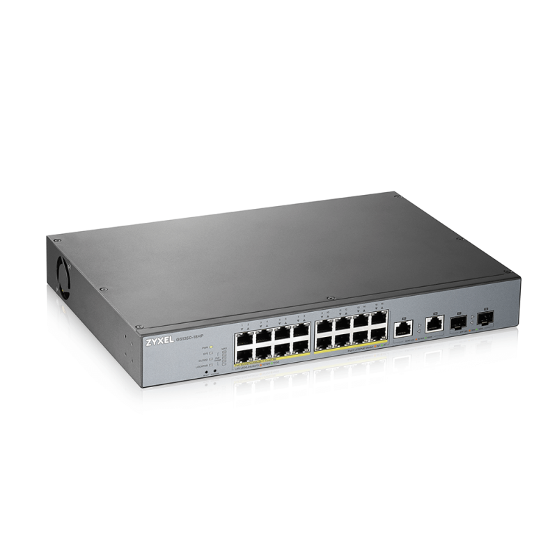 Суич ZyXEL GS1350-18HP, 18-портов, Gigabit, Управляем, PoE 250W - Image 4