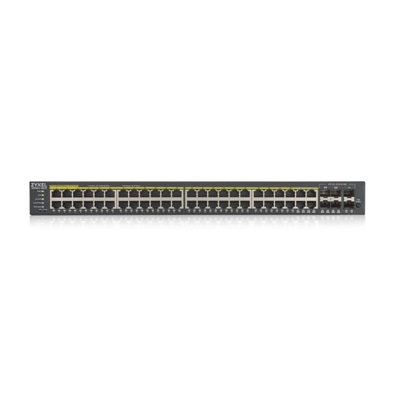 Суич ZYXEL GS1920-48HP, 44х GbE порта, 4х Combo порта SFP/RJ-45, Управляем, Монтаж в шкаф - Image 2