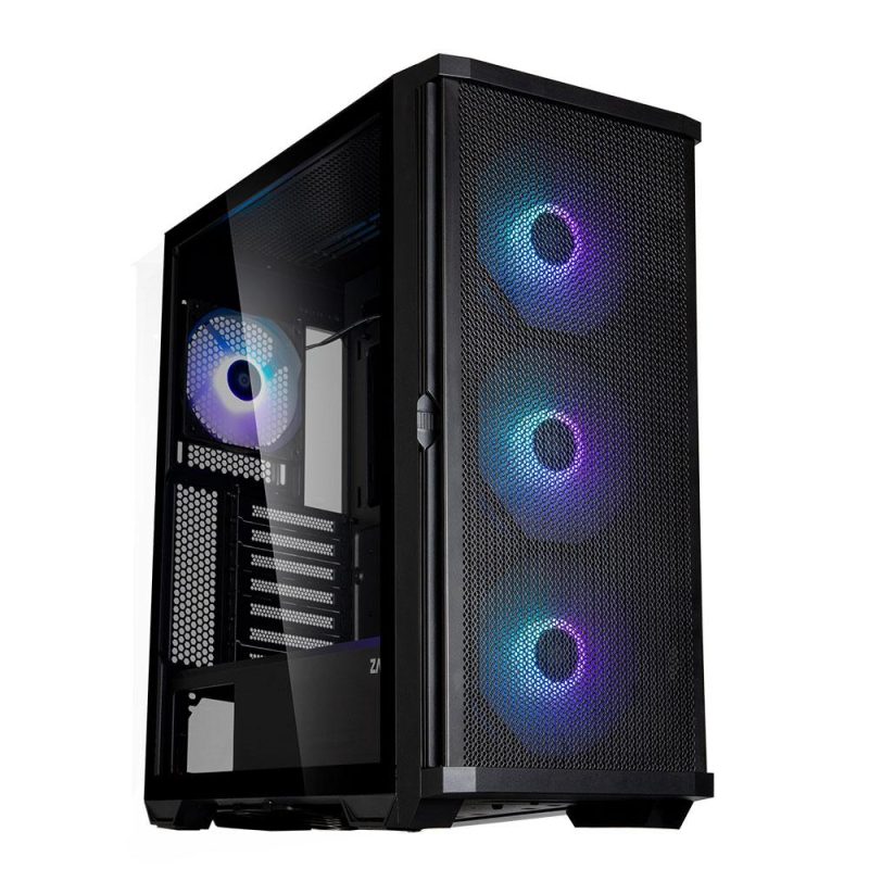 Кутия ZALMAN Z10 PLUS, Tempered Glass, RGB Mid-Tower, Черна