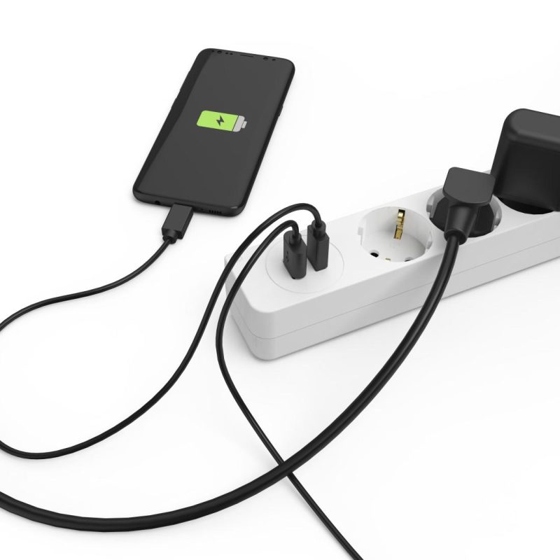Разклонител HAMA USB 3.4A, 5 гнезда, 2x USB, 3400mA, 223183 - Image 5