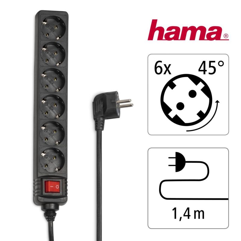 Разклонител HAMA, 6 гнезда, 30394 - Image 4