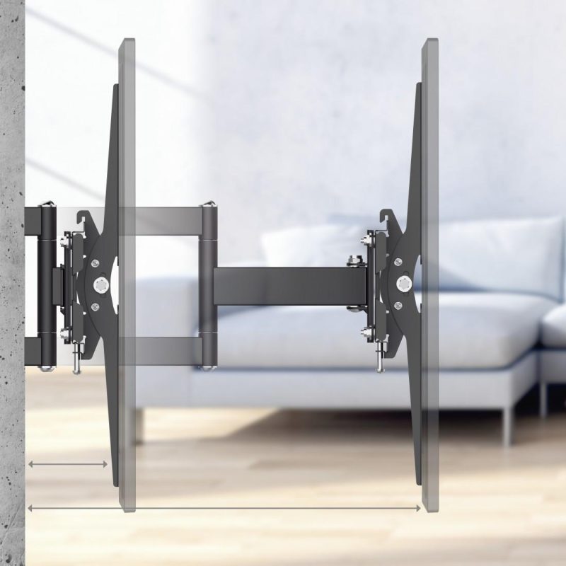 Стенна стойка Hama Fullmotion TV, 32-65", регулируема, Черна - Image 3