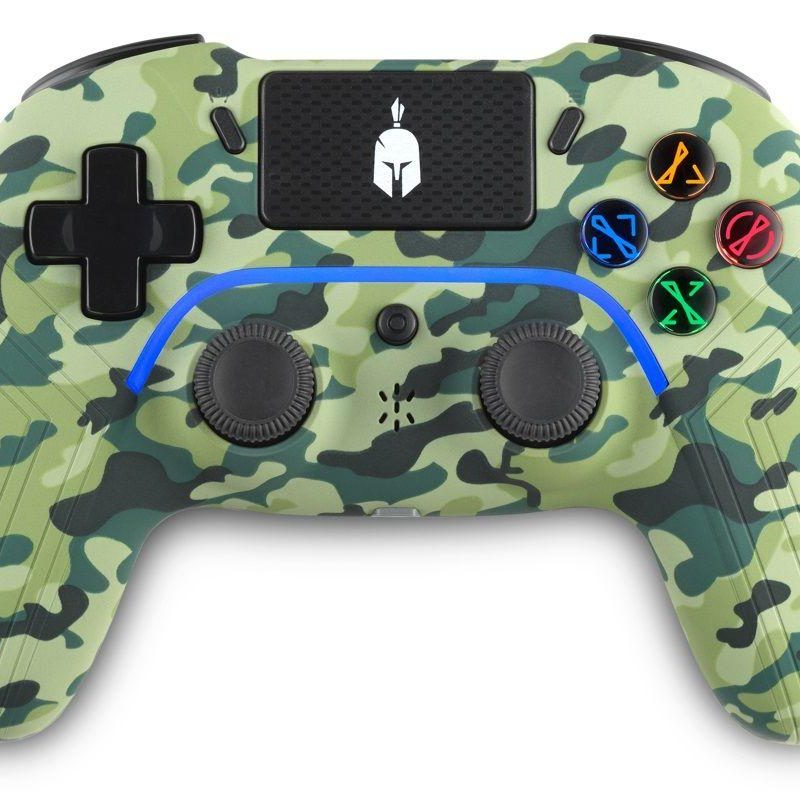 Безжичен геймпад Spartan Gear Aspis 4, за PC и PS4, Green Camo
