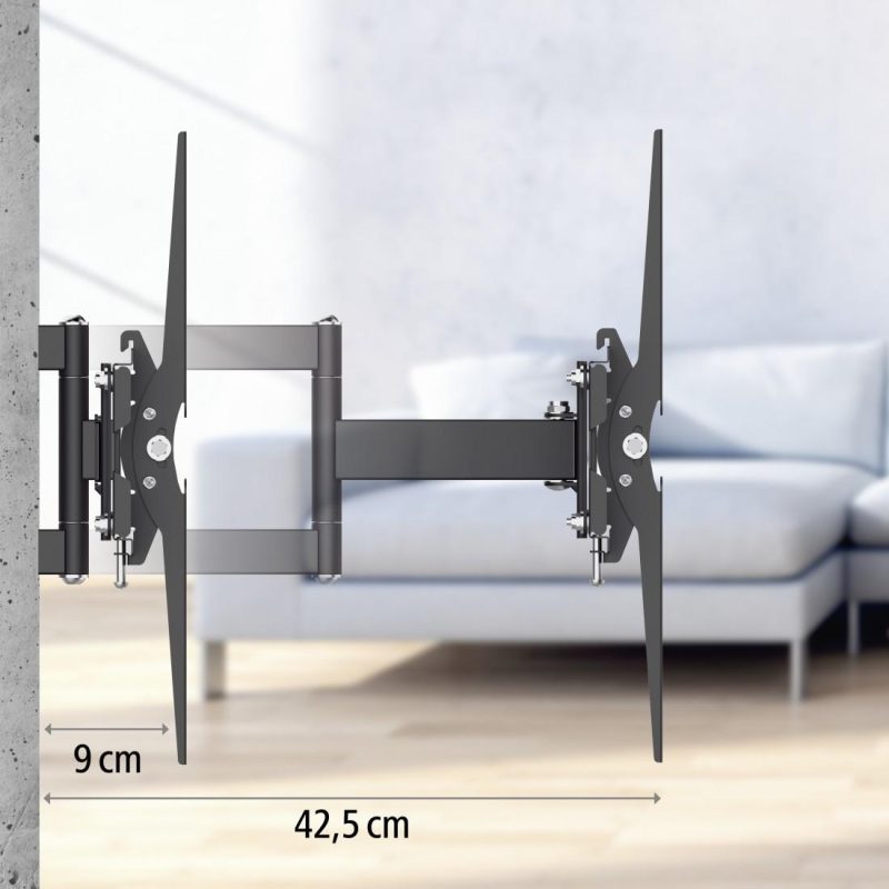 Стенна стойка Hama Fullmotion TV, 32-65", регулируема, Черна - Image 8