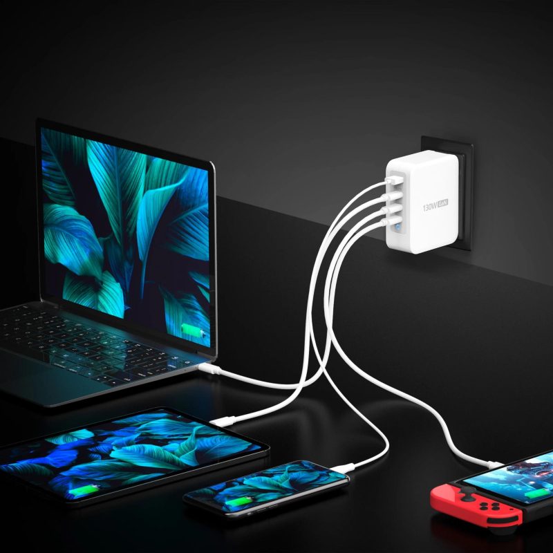Мрежово зарядно j5create JUP43130E 130W, 4 порта, USB-C, USB-A - Image 6