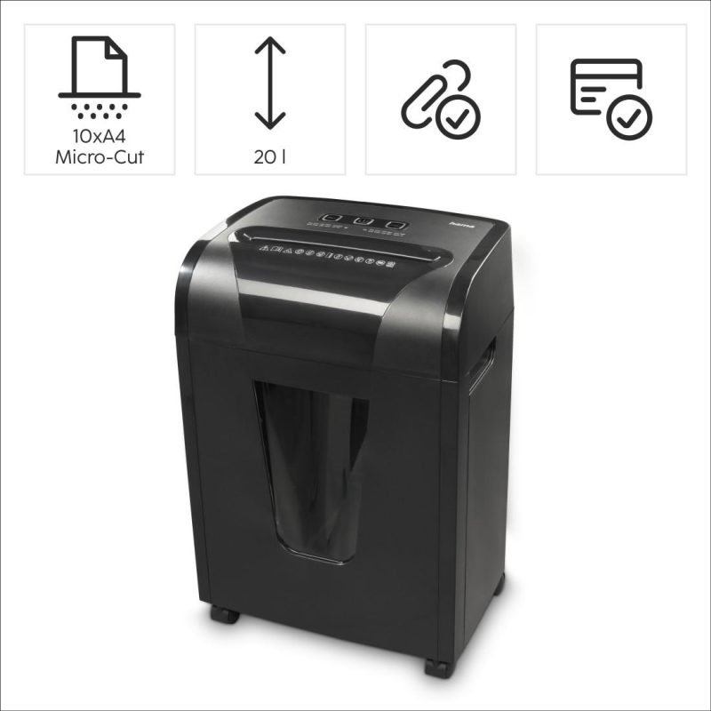 Шредер Hama "Premium M10+", ниво на сигурност P5 T5 E4, 50549 - Image 8