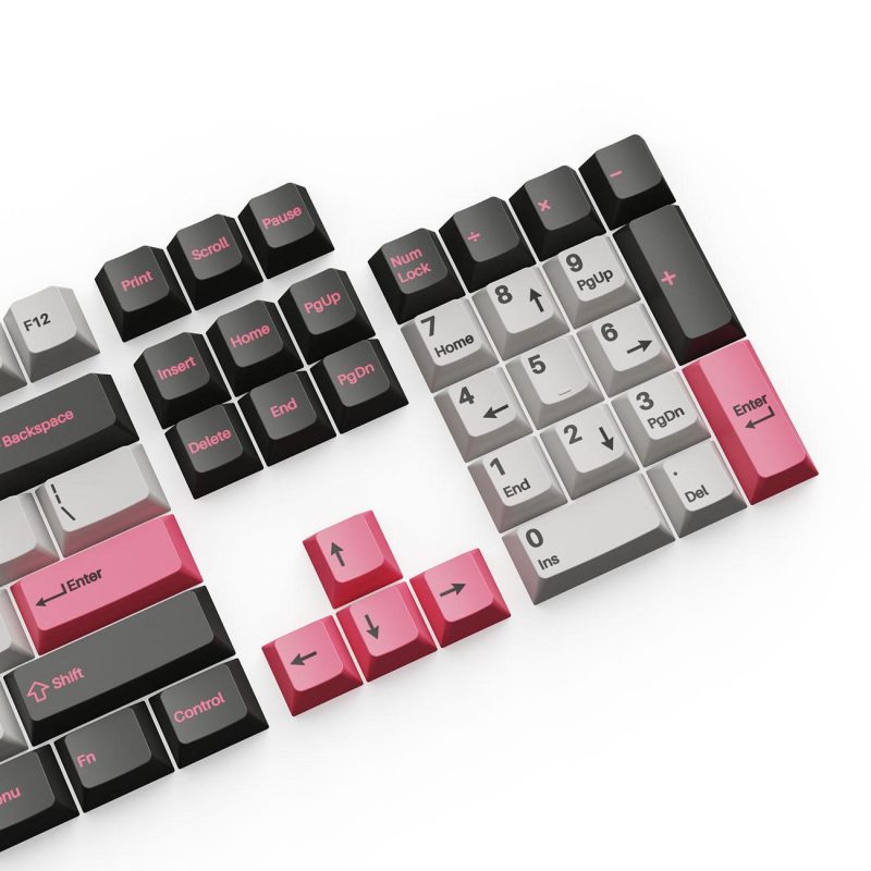 Капачки за механична клавиатура Keychron Cherry Profile Double - Shot PBT Full Set 219 Keycaps - Dolch Pink - Image 2