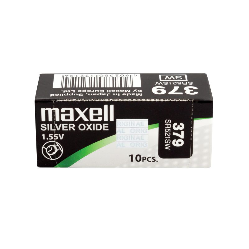 Бутонна батерия сребърна MAXELL SR521 SW /AG0/379/ 1.55V - Image 3