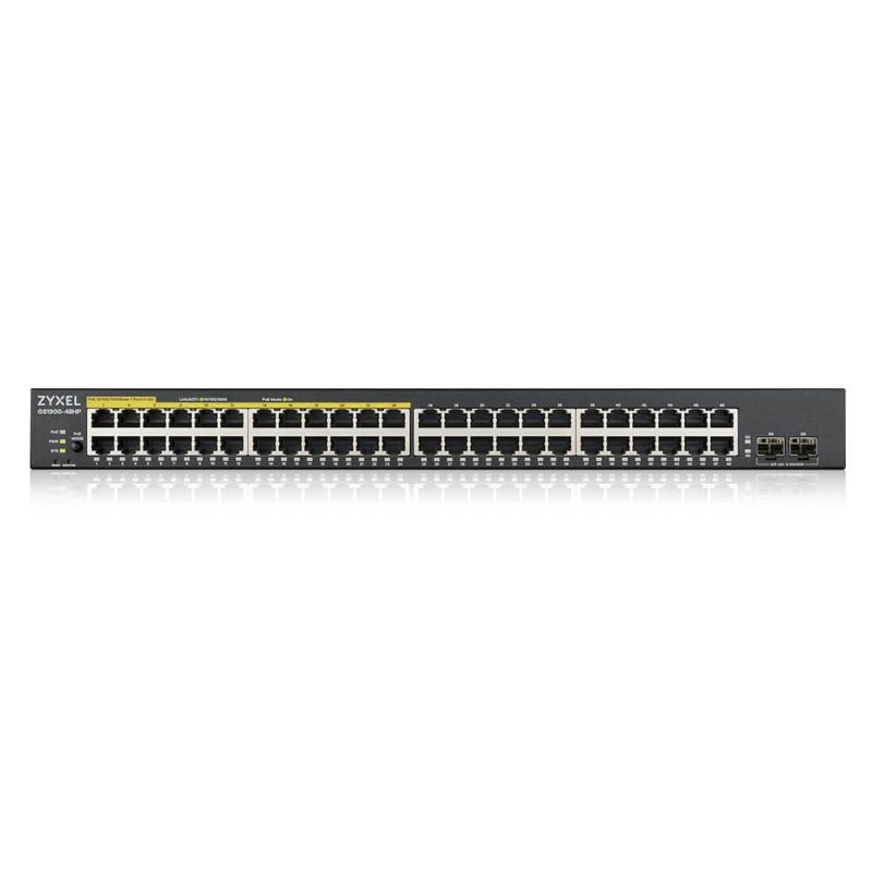Суич ZYXEL GS1900-48HP, 48 портов управляем, PoE, Gigabit, за монтаж в шкаф - Image 2