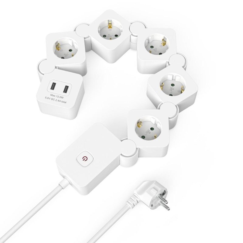 HAMA Разклонител 5 гнезда, USB-A 12 W, 223190 - Image 2