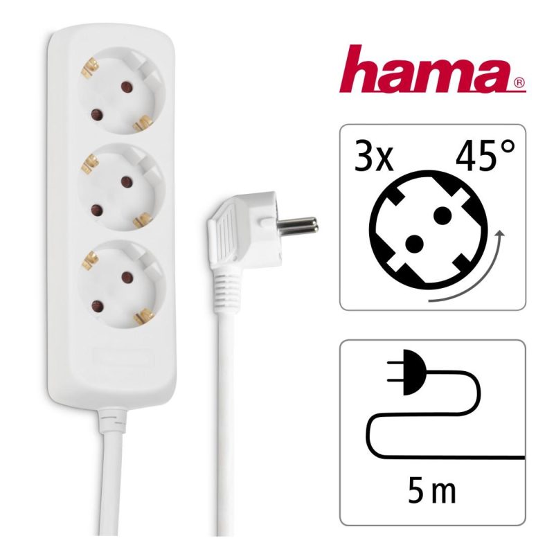 Разклонител HAMA, 3 гнезда, 108842 - Image 3