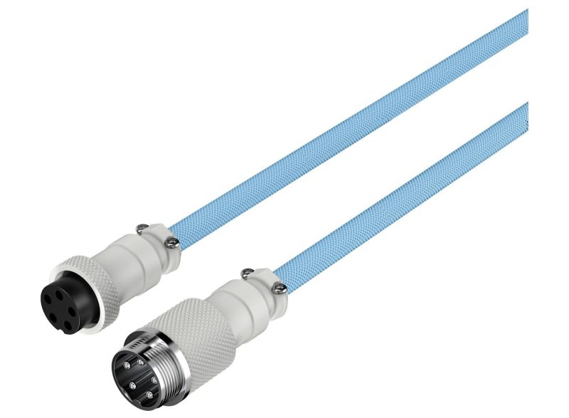 Кабел за клавиатура HyperX Coiled Cable USB-C Light Blue-White - Image 4