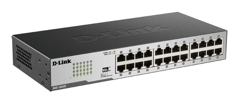 Суич D-Link DGS-1024D/E, 24 портов 10/100/1000, Desktop, rack mount - Image 2