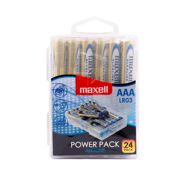 Алкални батерии MAXELL LR03 1,5V AAA 24 бр. блистер PVC case - Image 2