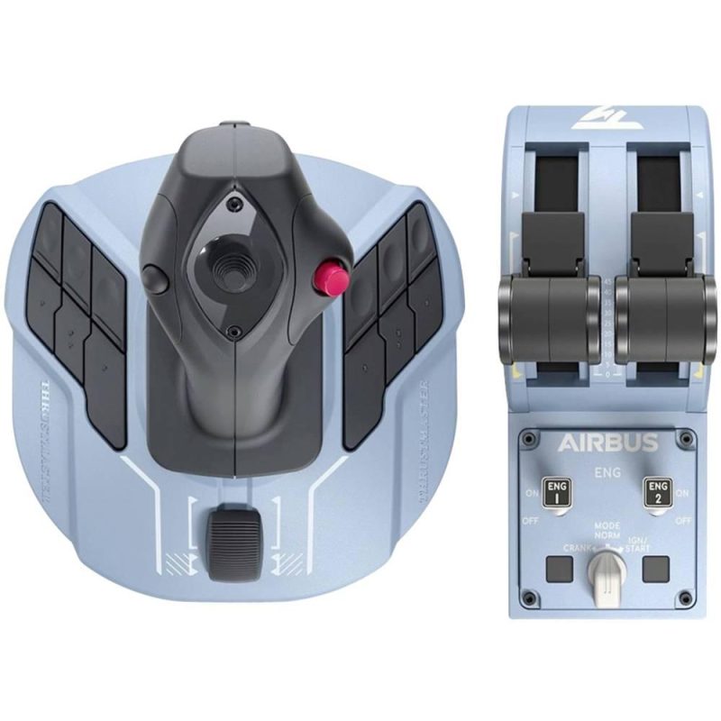 Жичен джойстик Thrustmaster TCA Officer Pack Airbus Edition, авиосимулатор за PC, Черен/Син - Image 6