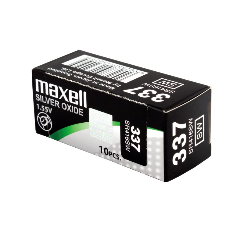 Бутонна батерия сребърна MAXELL SR416 SW 1.55V /337/   1.55V - Image 3