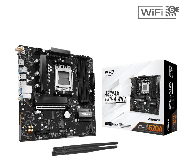 Дънна платка ASRock A620AM PRO-A WIFI, AM5 - Image 5