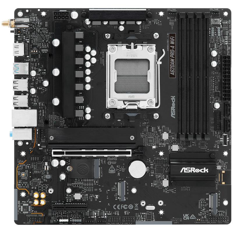 Дънна платка ASRock A620AM PRO-A WIFI, AM5