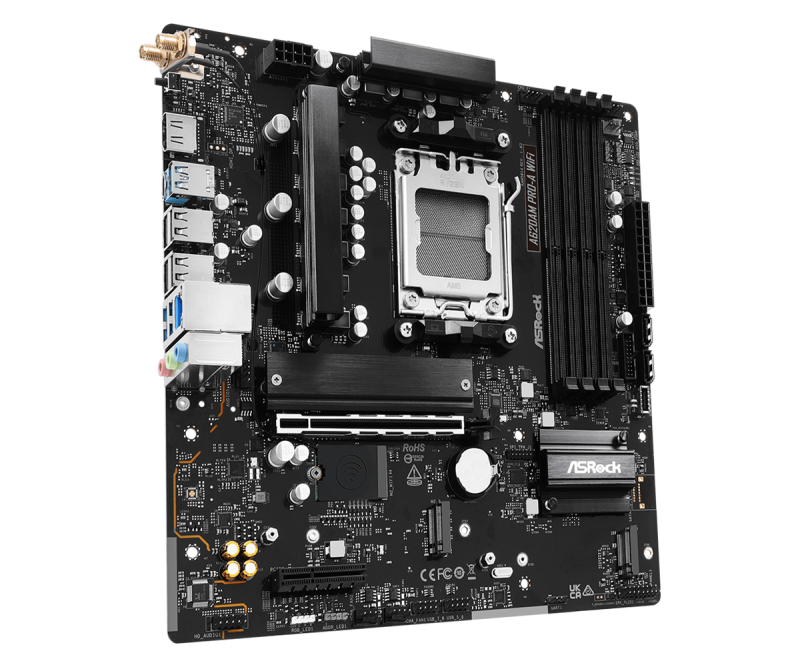 Дънна платка ASRock A620AM PRO-A WIFI, AM5 - Image 2