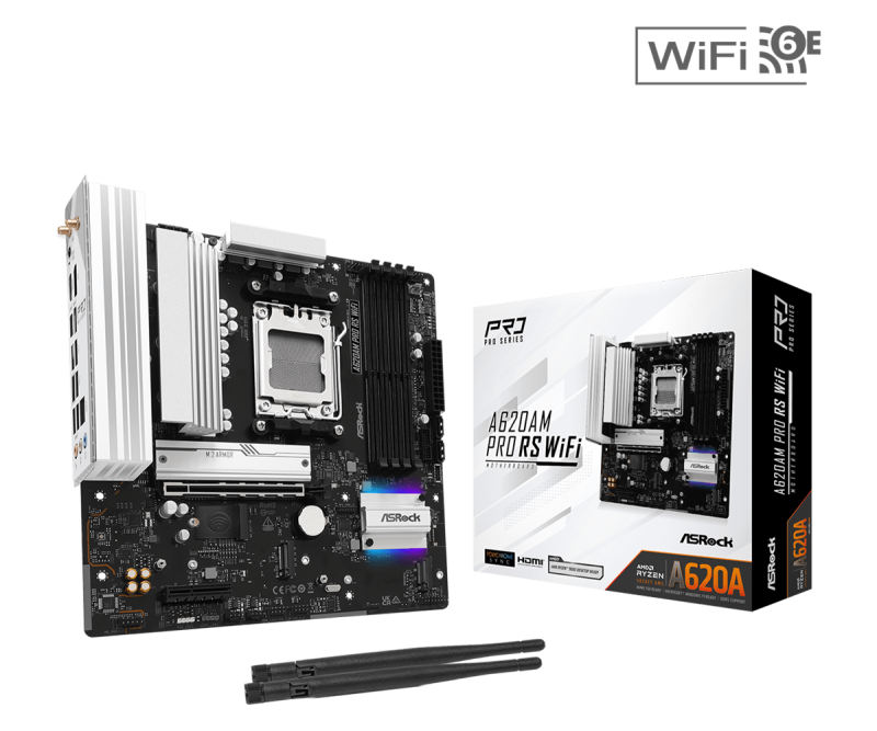 Дънна платка ASRock A620M PRO RS WIFI, AM5 - Image 5