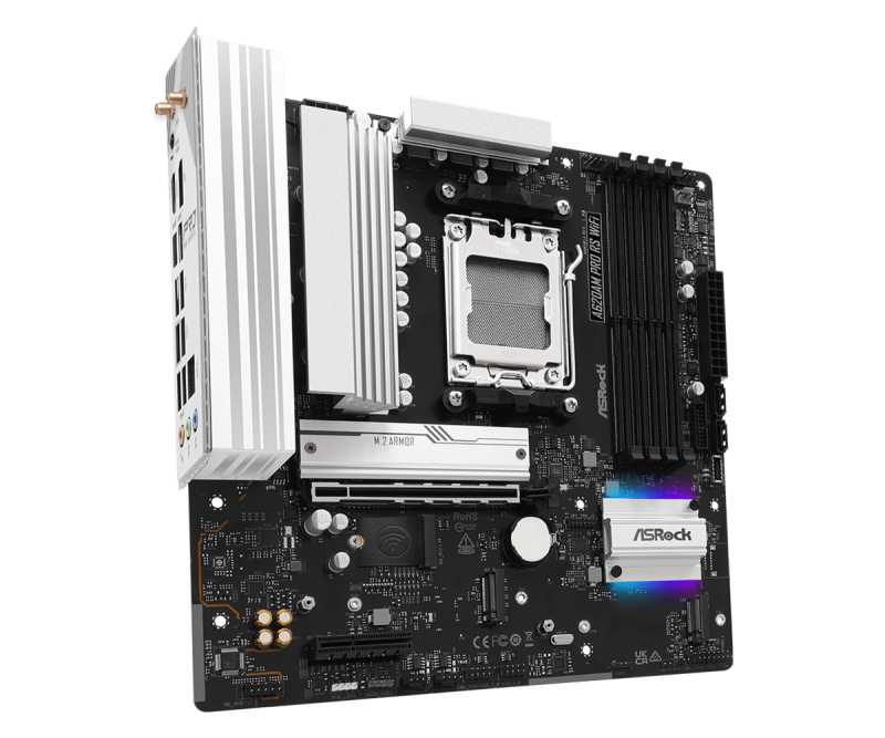 Дънна платка ASRock A620M PRO RS WIFI, AM5 - Image 2