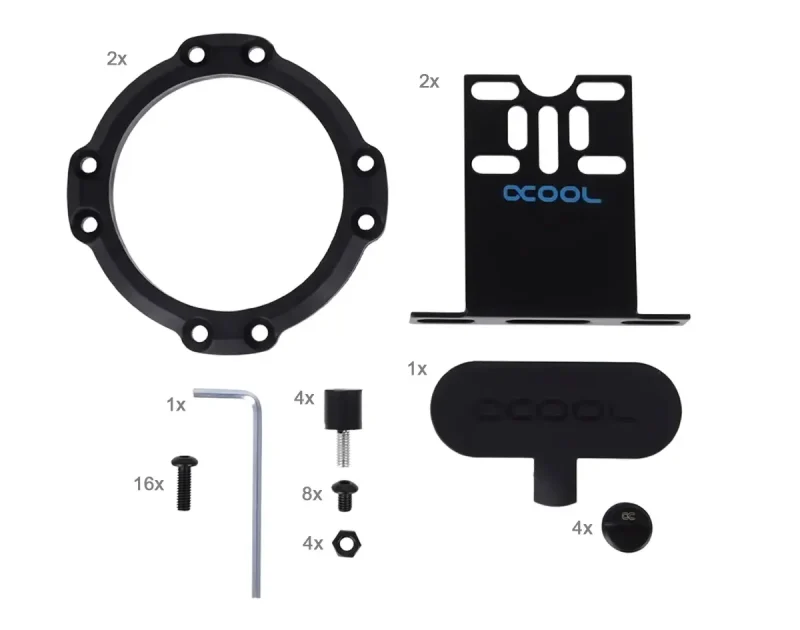 Адаптер приставка с вътрешна и външна резба Alphacool Eisdecke D5 Dual Acrylic Attachment 3x 1/4" - Image 6