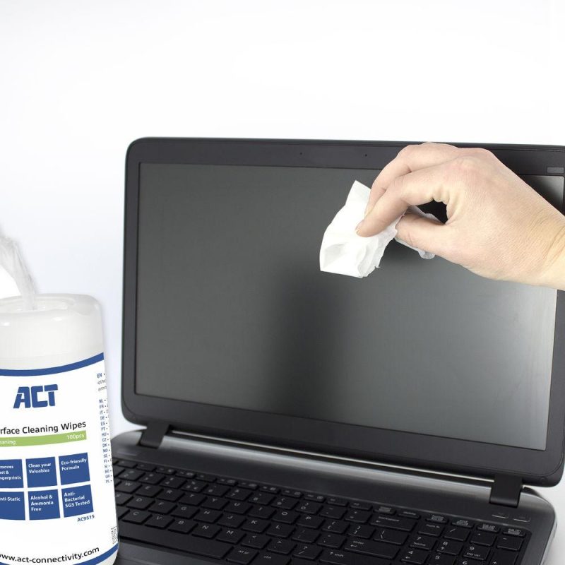 Почистващи кърпи ACT AC9515, За клавиатури, LCD монитори, 100 бр. - Image 3