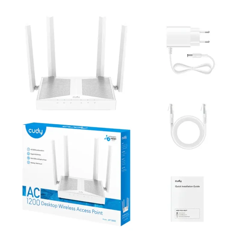 Безжична точка за достъп Cudy AP1300D Wi-Fi Gigabit AC1200 - Image 2