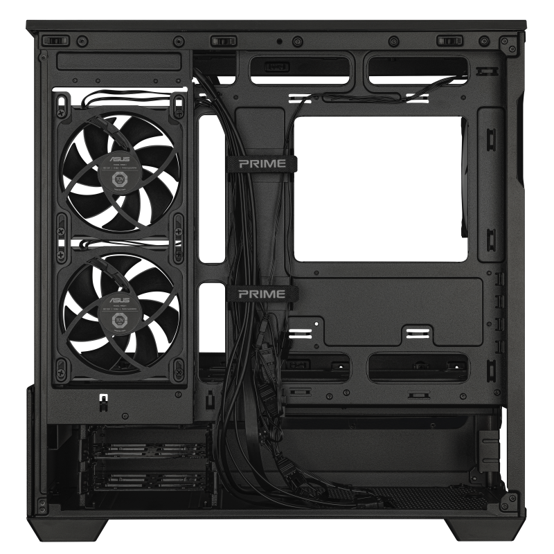 Кутия ASUS Prime AP202 ARGB mATX + 3 ARGB Вентилатора - Black - Image 11
