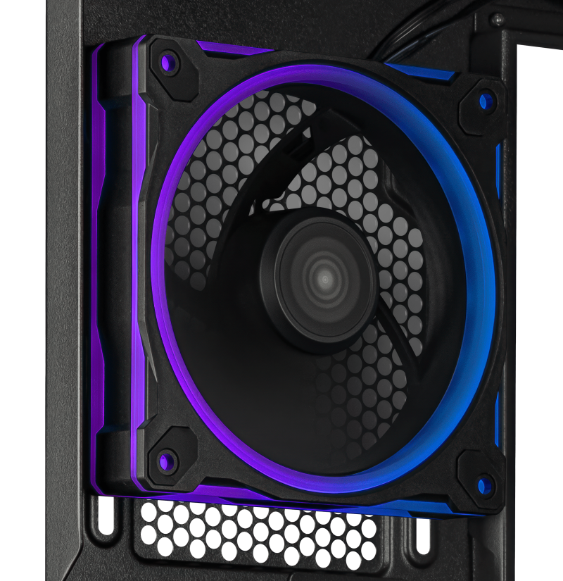 Кутия ASUS Prime AP202 ARGB mATX + 3 ARGB Вентилатора - Black - Image 15