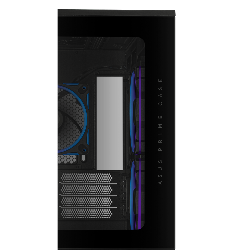 Кутия ASUS Prime AP202 ARGB mATX + 3 ARGB Вентилатора - Black - Image 7